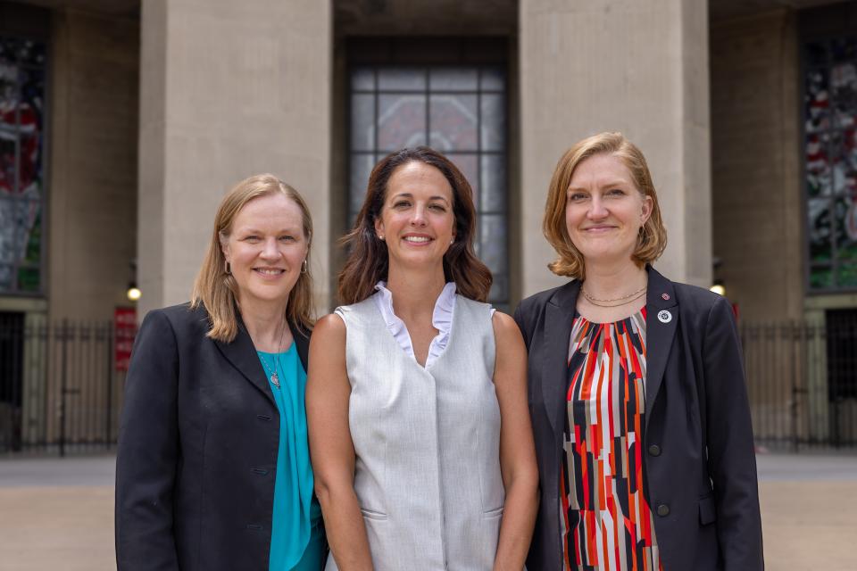 From left to right: Dr. Christin Burd, Dr. Ashley Rosko, Dr. Carolyn Presley